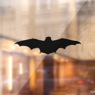Silhouette Of A Hoary Bat Window Cling
