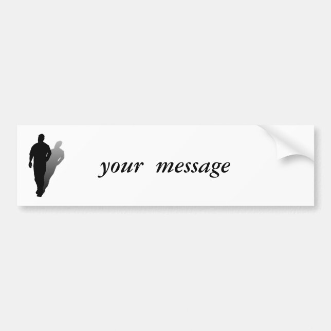 Silhouette of a Man Bumper Sticker (Front)