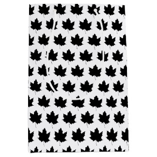 Silhouette of a maple leaf medium gift bag