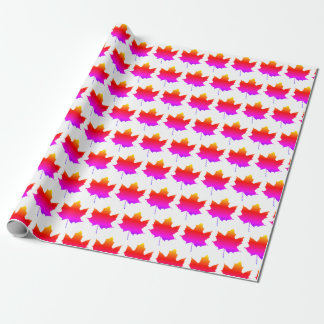 Silhouette of a maple leaf wrapping paper