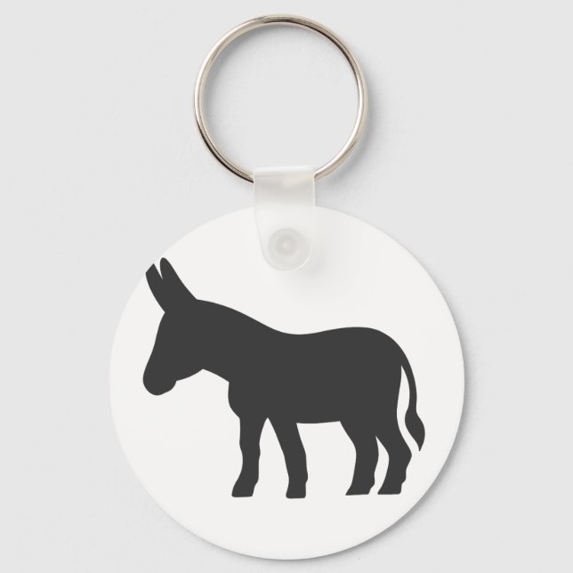 Silhouette of a mule keychain (Front)