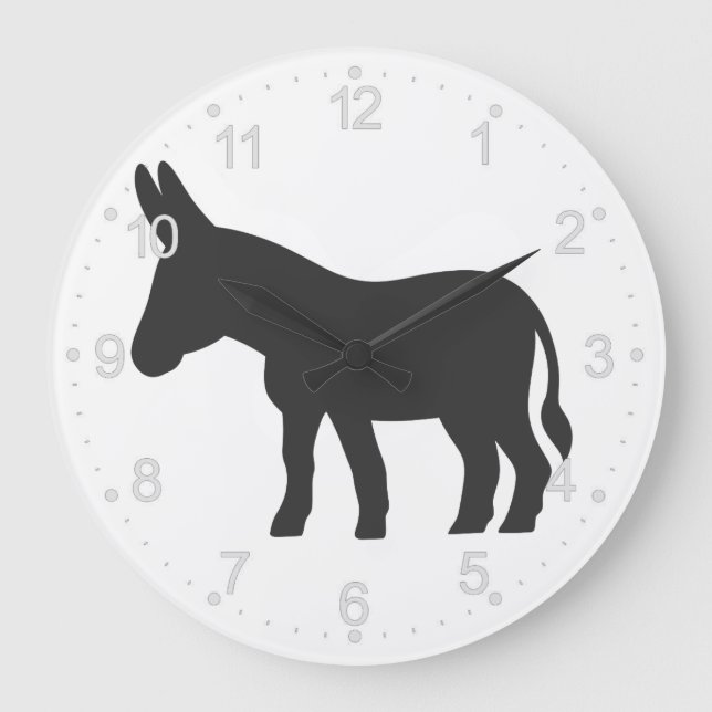 Silhouette of a mule large clock (Front)