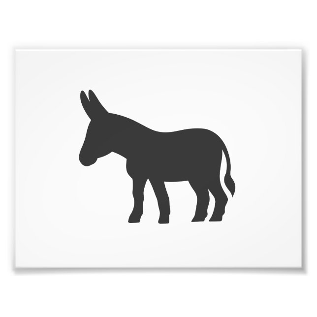Silhouette of a mule photo print (Front)