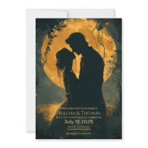 Silhouette of a romantic couple 