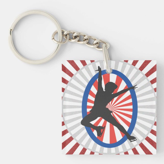 Silhouette of a Skater - Keychain (Front)