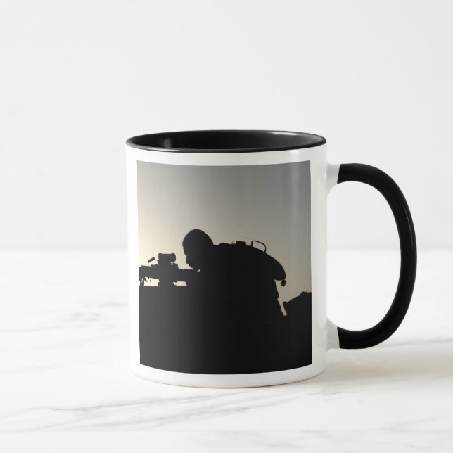 Silhouette of a Squad Automatic Weapon gunner Mug (Right)