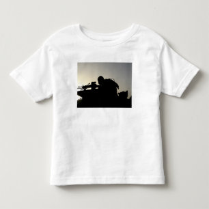 Silhouette of a Squad Automatic Weapon gunner Toddler T-shirt