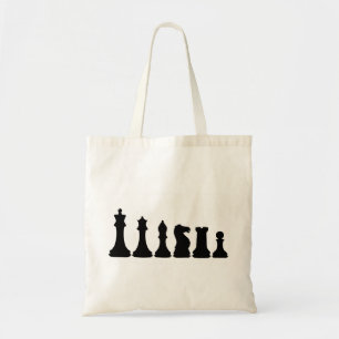 Silhouette of Chess Pieces Chessman Tote Bag