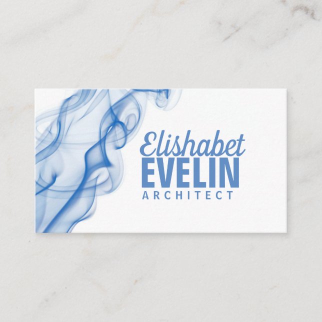 Silhouette Of Coloured Smoke g79 Business Card (Front)