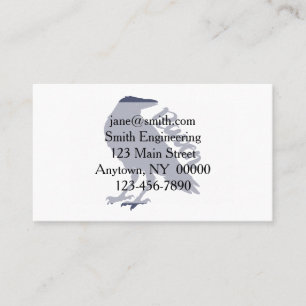 Silhouette of crow - Choose background color Business Card