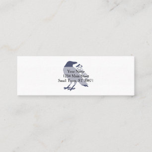 Silhouette of crow - Choose background color Mini Business Card