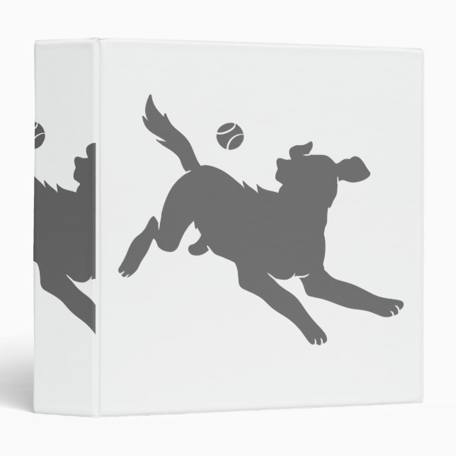 Silhouette of dog with ball binder (Front/Spine)