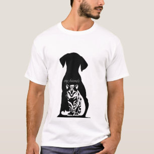 Silhouette of Dog with Cat Inside and “My Friends” T-Shirt