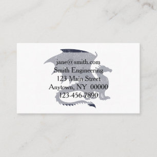 Silhouette of dragon - Choose background color Business Card
