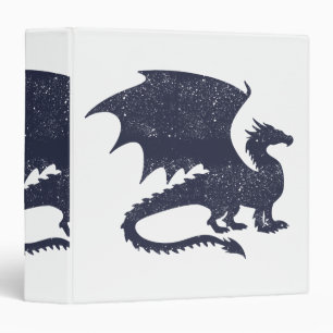 Silhouette of dragon - Choose background colour Binder