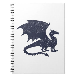 Silhouette of dragon - Choose background colour Notebook