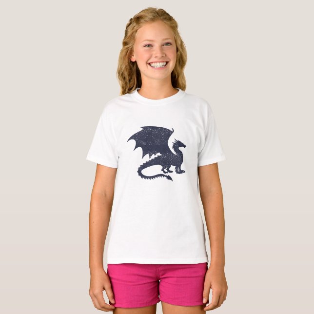 Silhouette of dragon - Choose background colour T-Shirt (Front Full)