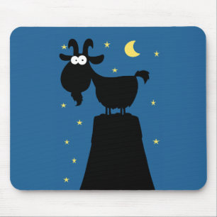 Silhouette of Goat on Mountain Mouse Pad