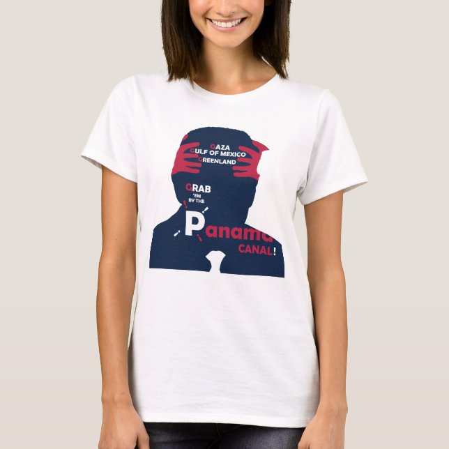 Silhouette of President Trump with foreign policy T-Shirt (Front)