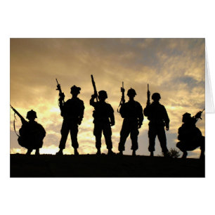 Silhouette of Soldiers in 101st Airborne Division