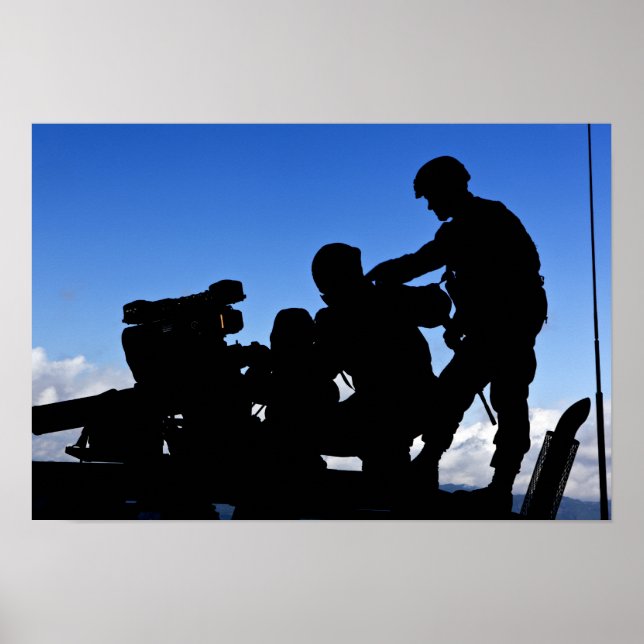 Silhouette of soldiers poster (Front)