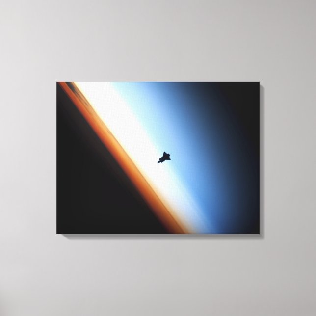 Silhouette of space shuttle Endeavour Canvas Print (Front)