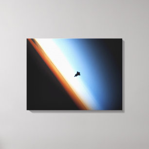 Silhouette of space shuttle Endeavour Canvas Print