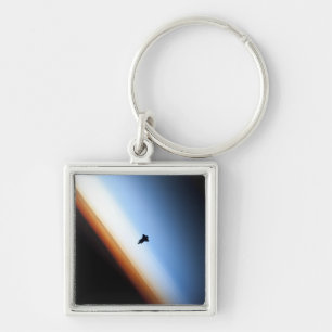 Silhouette of space shuttle Endeavour Keychain