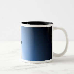 Silhouette of space shuttle Endeavour Two-Tone Coffee Mug