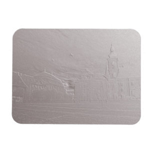 Silhouette of the Old Town Sibiu Romania Magnet