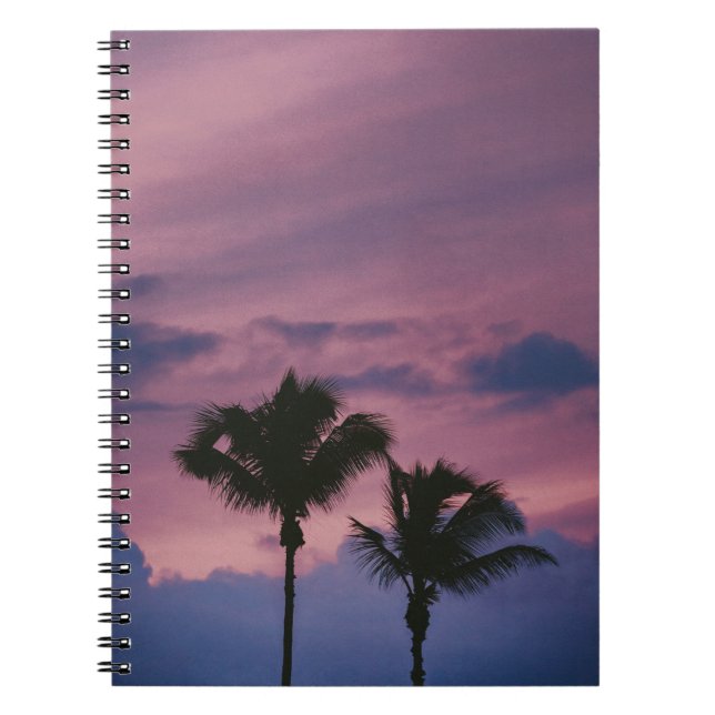 Silhouette of tree during sunset notebook (Front)