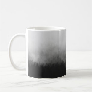 SILHOUETTE OF TREES WITH FOGS COFFEE MUG