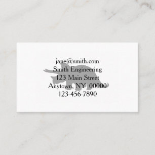 Silhouette of triceratops - Choose backgroun colou Business Card