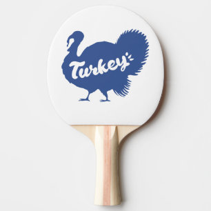 Silhouette of turkey - Choose background color Ping Pong Paddle