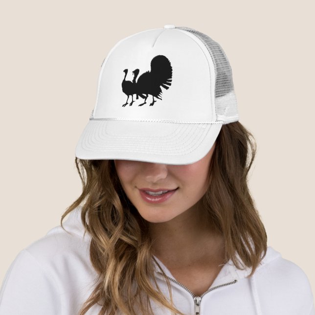 Silhouette of Turkeys Trucker Hat (In Situ)