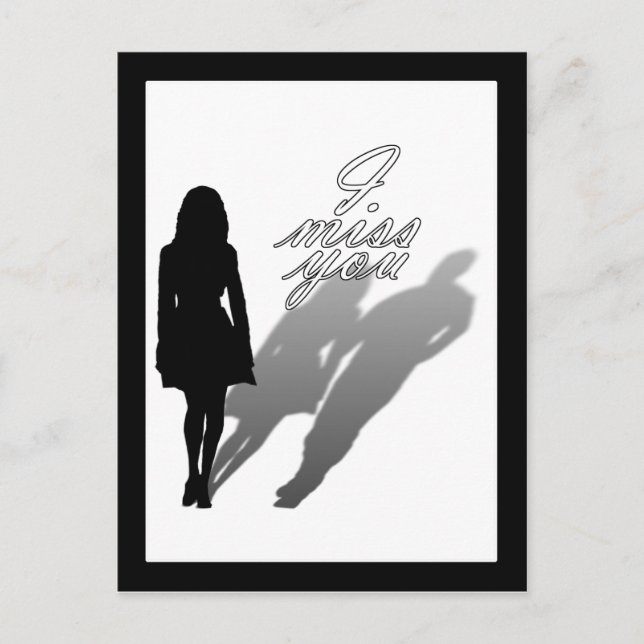 Silhouette of Woman Missing Man Postcard (Front)