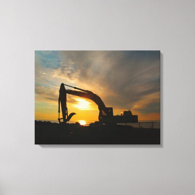 Silhouette on the Breakers Canvas Print (Front)