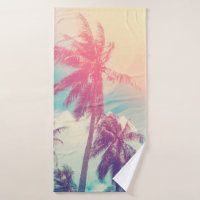 Silhouette palmier tropical avec soleil