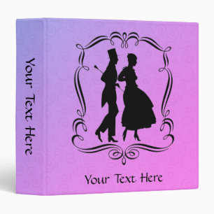 Silhouette Party Man And Woman Personalized Binder