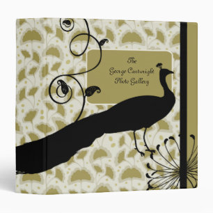 Silhouette Peacock and Vines Photo Binder