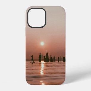 SILHOUETTE PHOTO OF PERSON HOLDING BOAT PADDLE SUR iPhone 12 CASE