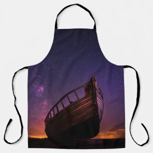 SILHOUETTE PHOTOGRAPHY OF SAILING BOAT ON BODY OF  APRON