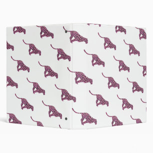 Silhouette Pink and Black Leopard Binder