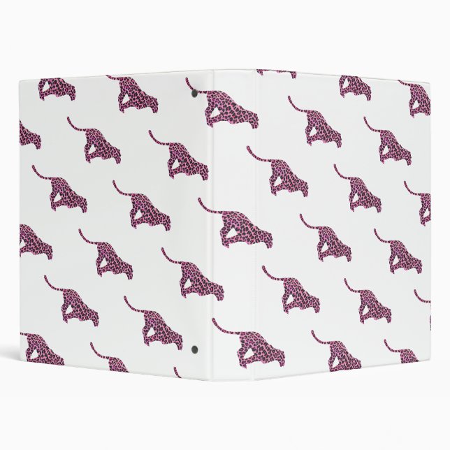Silhouette Pink and Black Leopard Binder (Background)