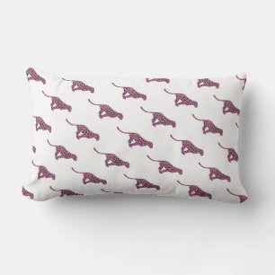 Silhouette Pink and Black Leopard Lumbar Pillow