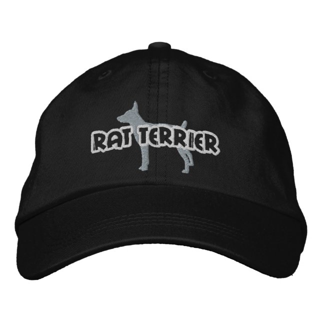 Silhouette Rat Terrier Casquette brodé (Devant)