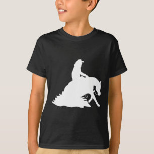 Silhouette Reining Horse Show Rider Cowboy Horseba T-Shirt