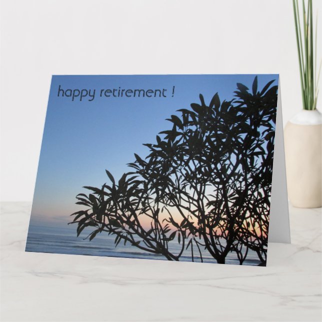 silhouette retiring tree big card (Front)