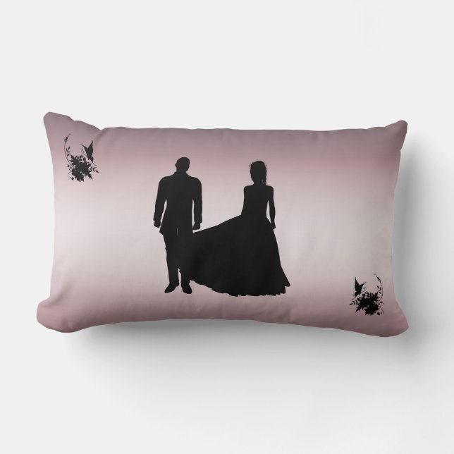 Silhouette Romantic Couple American Mojo Pillow (Front)