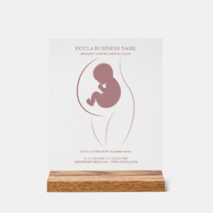 silhouette rose poussiéreux d'une mère et d'un béb